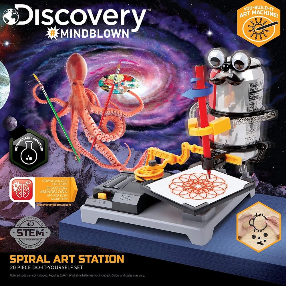 Discovery #MINDBLOWN Robot Spiral Art Station Kit with Multicolor Markers